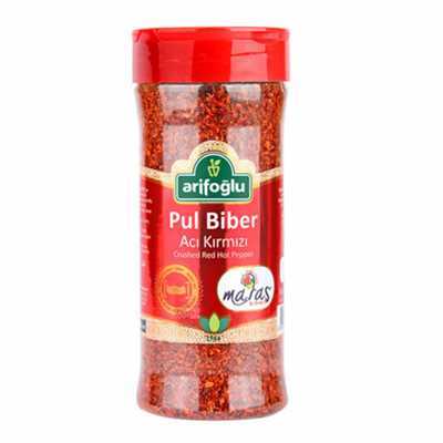 Product1391Image-1.jpg ARIFOGLU PUL KIRMIZI BIBER MARAS (FLAKKED RED HOT PEPPER)175 GR X 12PCS A01000563 - Image 1