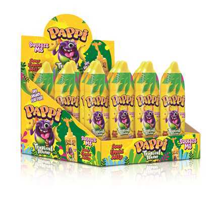 Product2078Image-1.jpg PAPPI BANANA TROPICAL FRUIT CANDY (50 ML X 12) X 6 330034 - Image 1