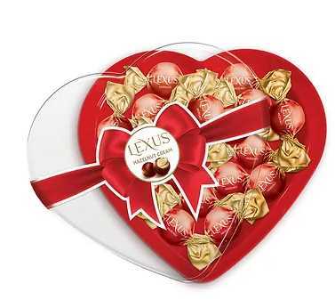 Product2141Image-2-1.jpg ANL LEXUS CHOCOLATE HAZELNUT CREAM HEART 120GR X 24 330009A - Image 1