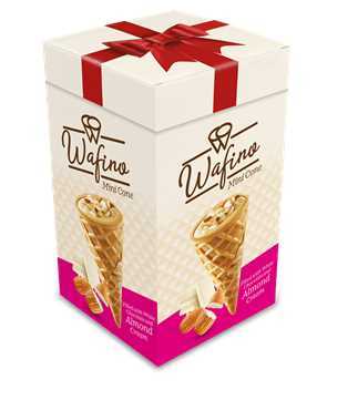 Product2151Image-2-1.jpg ANL WAFINO MINI CORNET ALMOND (10 G X 18) X 12 330017 - Image 1