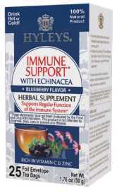 HYLEYS IMMUNE SUPPORT WITH ECHINACEA HERBAL SUPPLEMENT BLUEBERRY FLAVOR 25 GR X 12 PCS 390025