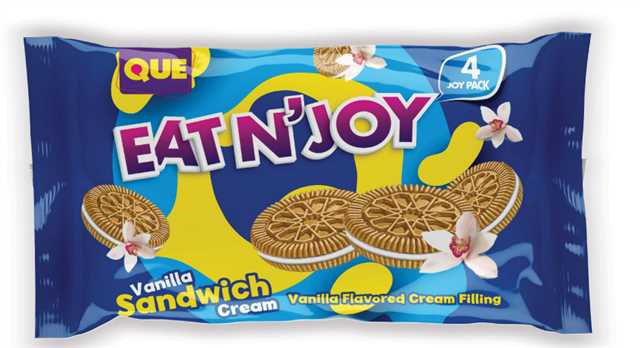 Product2754Image-1.jpg QUE EAT N'JOY SANDWICH BISCUIT WITH VANILLA CREAM (56 GR X 4) X 20 330179 - Image 1