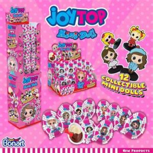 BONART JOYTOP EGG MINI DOLL CHOCOLATE CREAM WITH SUPRISE TOY STAND 20 GR X 72 330200