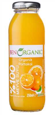 BEN ORGANIC ORANGE JUICE 250 ML X 12 PCS UG100038