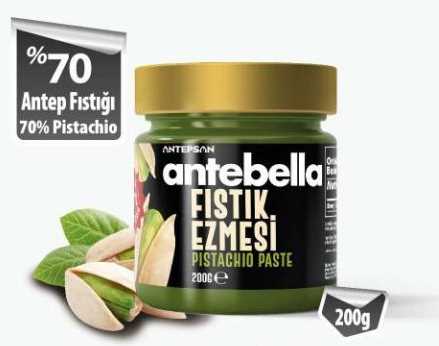 Product3495Image-2-1.jpg ANTEBELLA SPREADABLE PISTACHIO SPREAD70% 200 GR X 12 PCS UG100049 - Image 1