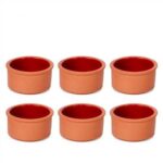 CLAY BOWL VELVET 8.5 X 4.5 CM 6 PCS SET HK100040