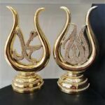 SOUVENIR TULIP LAFIZ MIDI 2 PCS SET GOLD SILVER NACREN14 X 25 CM HK100095