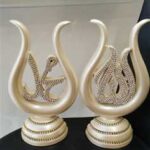 SOUVENIR TULIP LAFIZ MINI 2 PCS SET GOLD SILVER NACREN11 X 19 CM HK100096