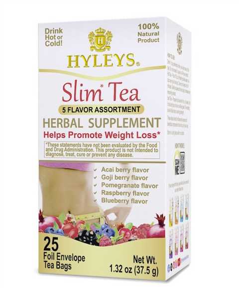 Product4186Image-1.jpg HYLEYS SLIM TEA FIVE FLAVOR ASSORTMENT HERBAL SUPPLEMENT 25 X 12 390042 - Image 1