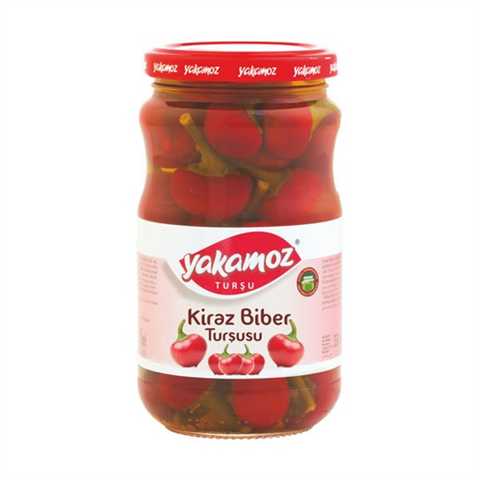 Product4305Image-1-1.jpg YAKAMOZ PICKLES RED CHERRY PEPPERS 370 ML X 12 270091 - Image 1