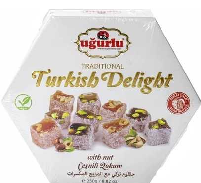 9799-1.jpg UGURLU TURKISH DELIGHT CESNILI LOKUM 250 G X 12 600063 - Image 1