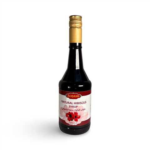 Product4037Image-1.jpg AL QASR NATURAL HIBISCUS CONCENTRATED SYRUP 600 ML X 12 440045 - Image 1